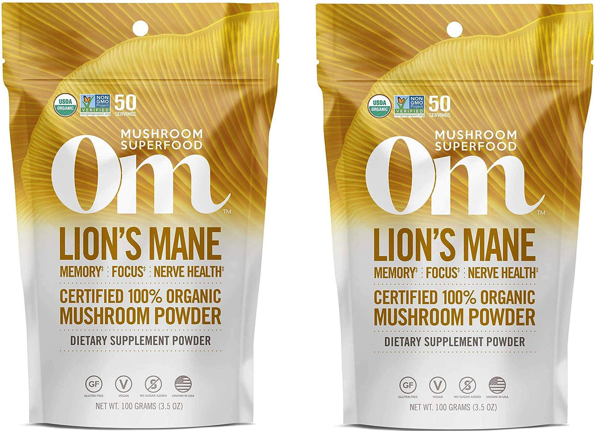 Om Organic Mushroom Superfood Lions Mane Powder - 7 Ounce