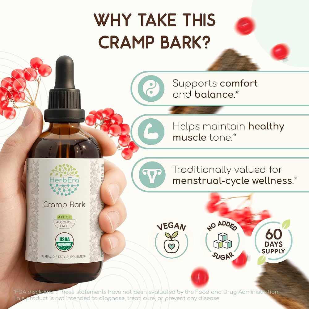HerbEra Cramp Bark USDA Organic Tincture