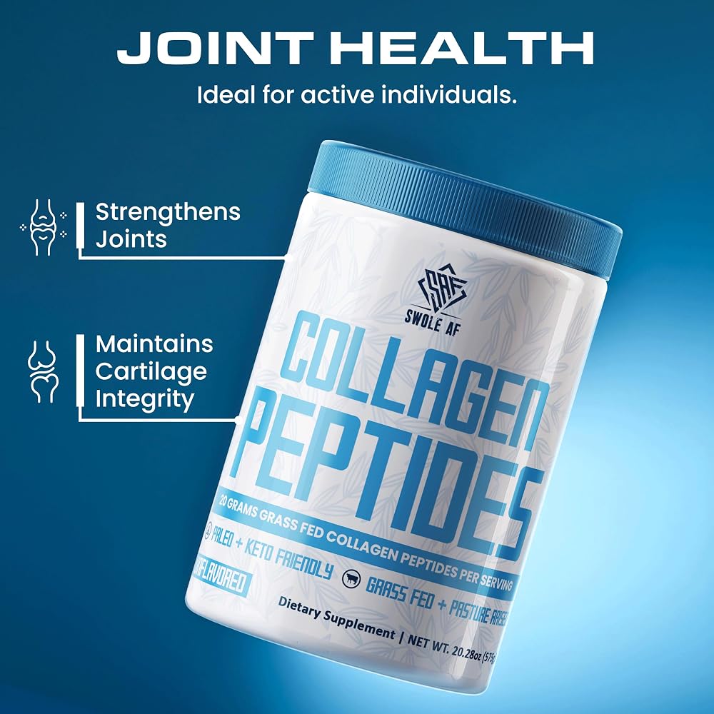 Swole AF Collagen Peptides Powder - 20.28 oz - image 4