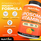 Nutrivein Premium Liposomal Vitamin C 1650mg - 180 Capsules - image 4