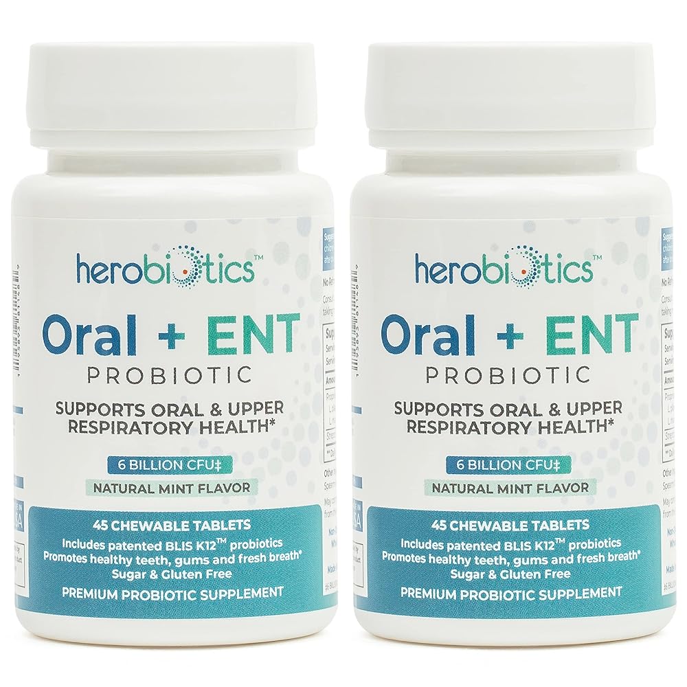 herobiotics Oral ENT Probiotics with BLIS K12 - 90 Chewables