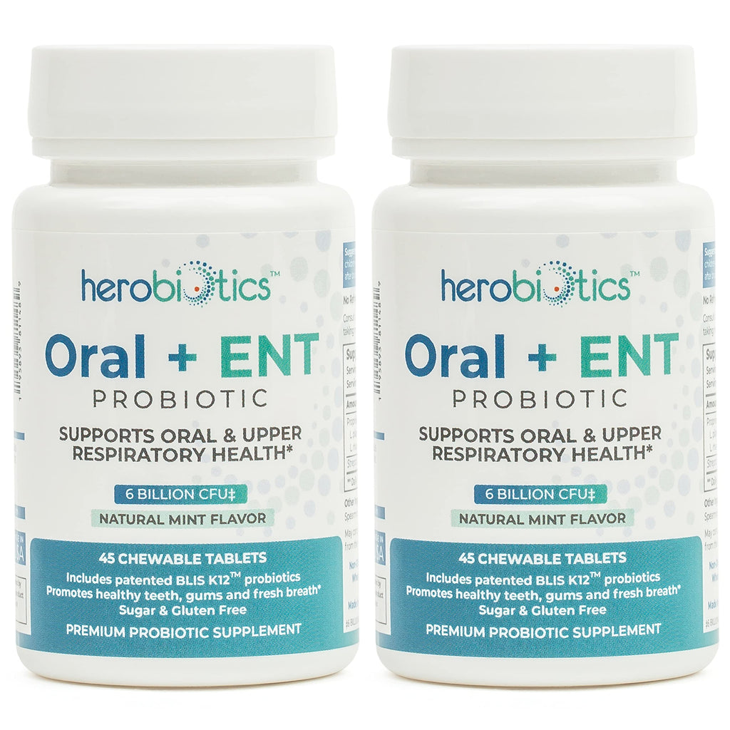 herobiotics Oral ENT Probiotics with BLIS K12 - 90 Chewables