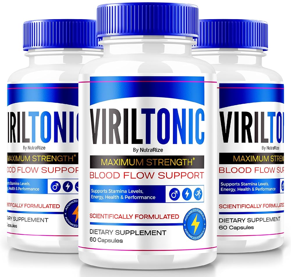 NutraRize VirilTonic Maximum Strength Blood Flow Support - 180 Capsules