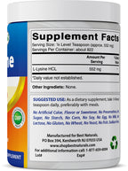 Best Naturals Lysine Powder, 1 Pound - 100% Pure