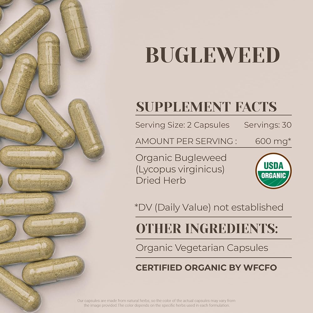 Garden Organics Bugleweed USDA Organic Capsules