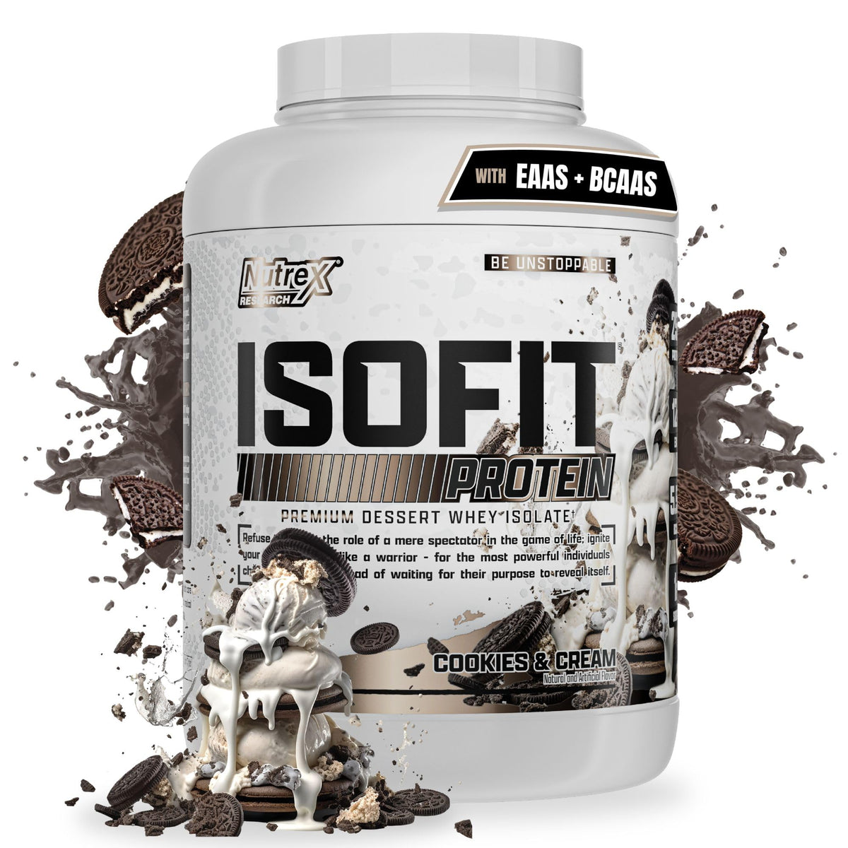 Nutrex Research IsoFit Whey Protein Powder Instantized 100% Whey