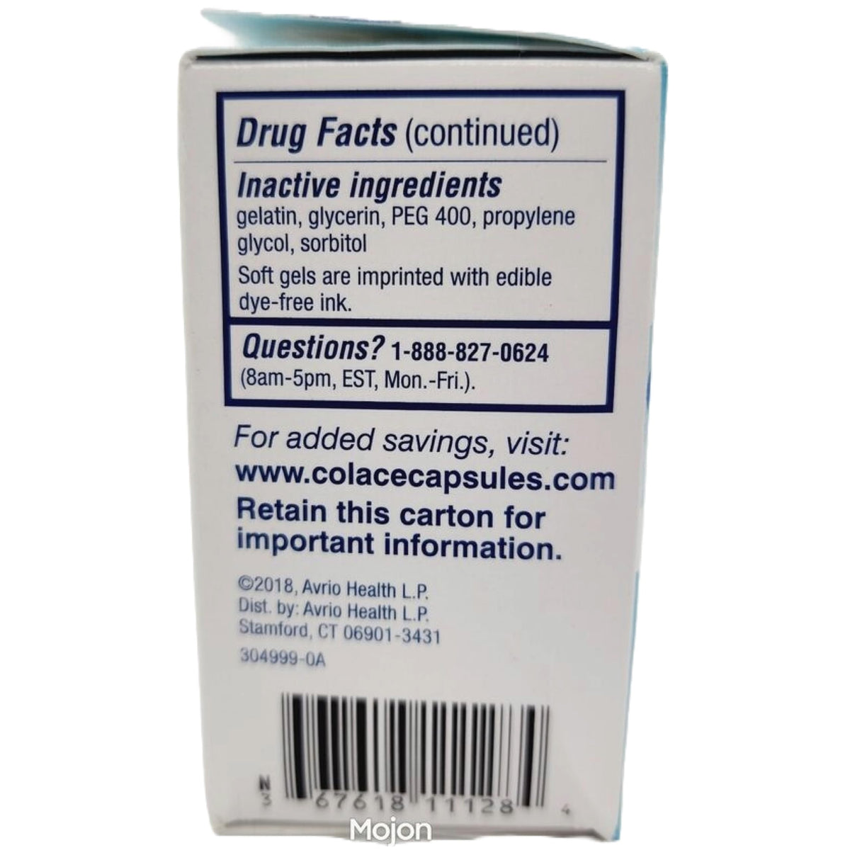 Colace Clear Docusate Sodium Stool Softener 50mg - 84 Capsules - image 4