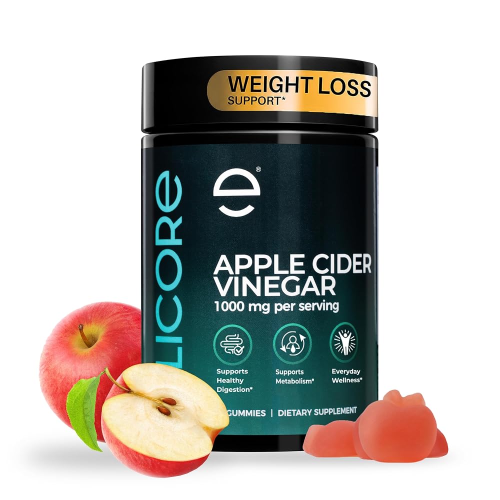 ELICORE Apple Cider Vinegar Gummies 1000mg Weight Management - 60 Count