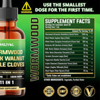 MILIVOL Wormwood Liquid Drops with Black Walnut & Herbs - 2 Fl Oz - image 2