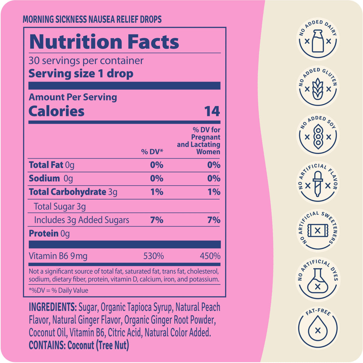Sweetie Pie Organics Pregnancy Nausea Relief Drops Peach Ginger - 30 Count - image 5