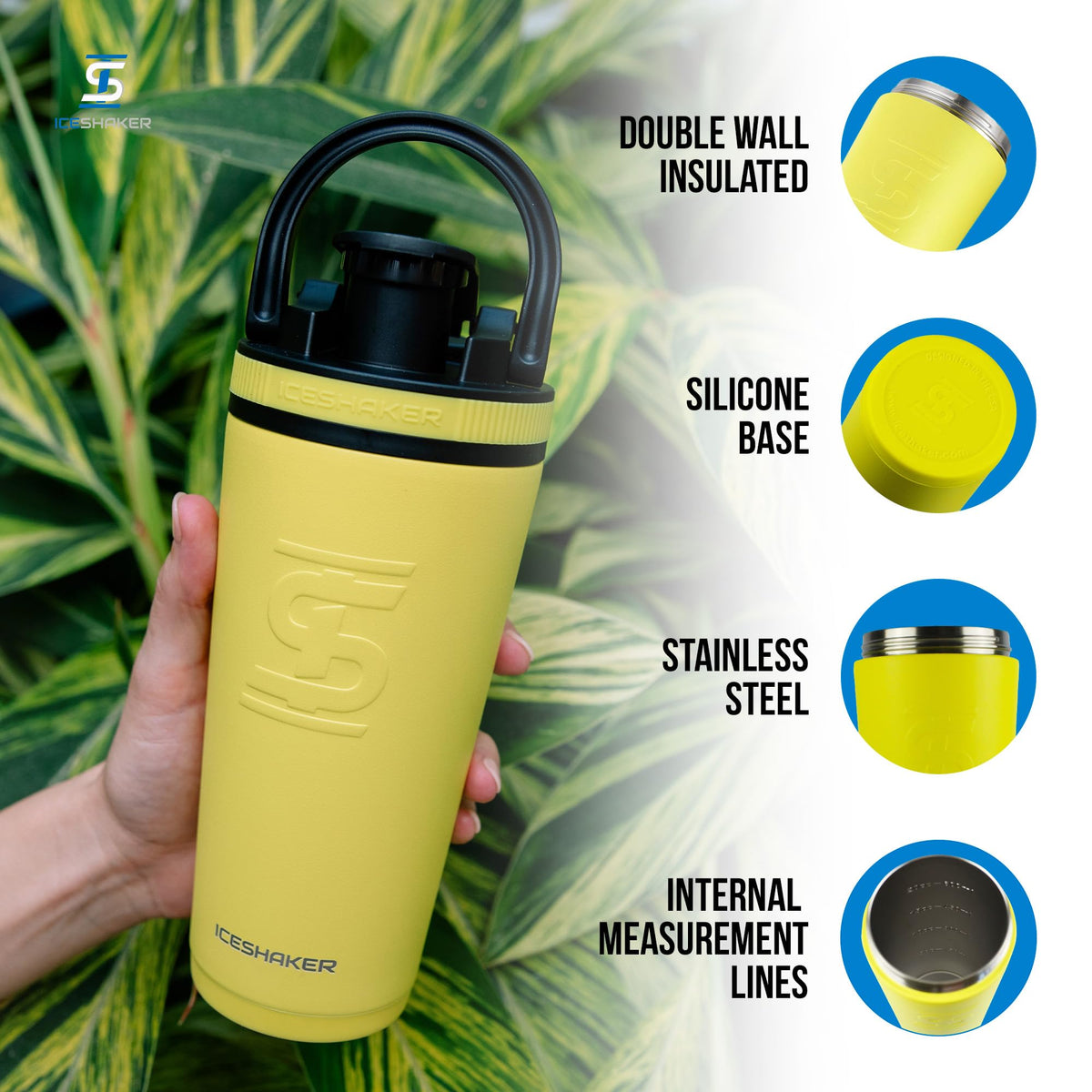 Ice Shaker Insulated Stainless Steel Shaker Bottle