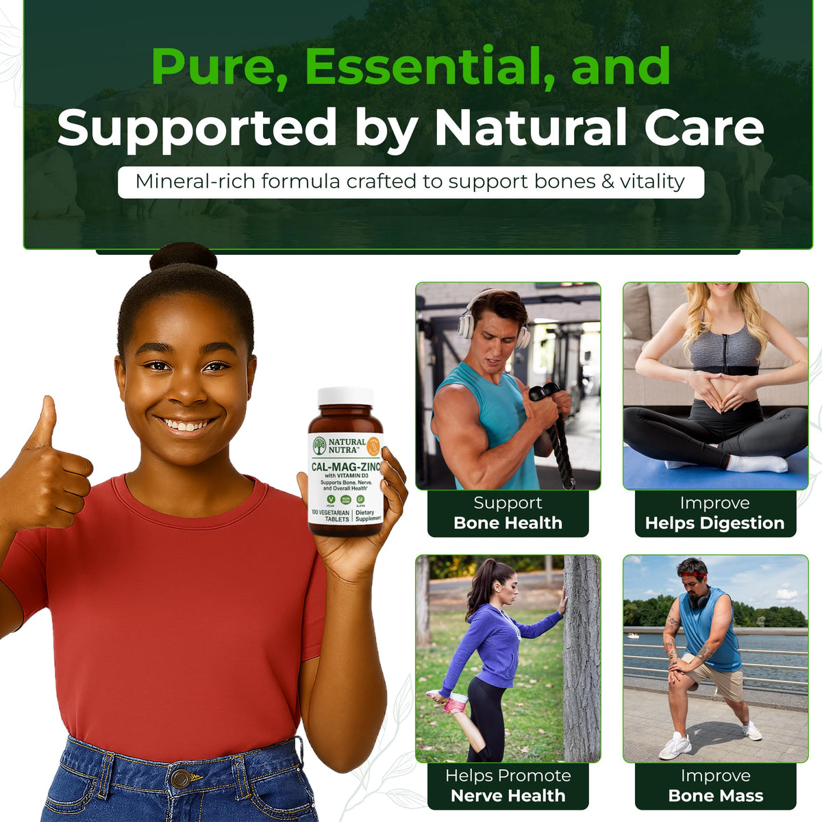 Natural Nutra Calcium Magnesium Zinc Supplement with Vitamin D3 Parent