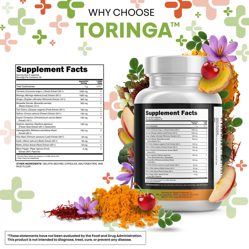 Clean Nutraceuticals Turmeric Moringa Supplement - 120 Capsules - image 5