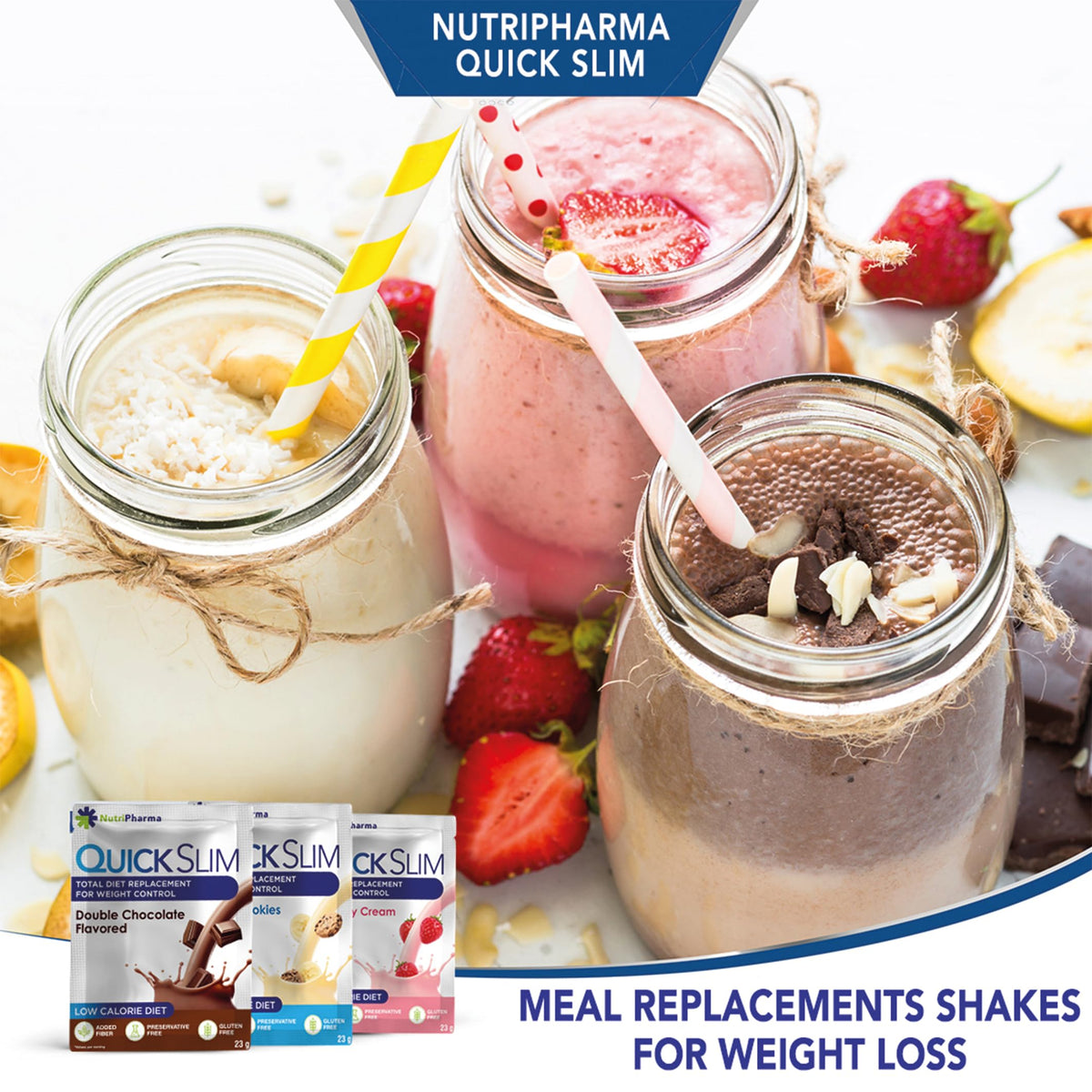 NUTRIPHARMA Quick Slim Quick Slim Meal Replacement Shakes for Weight