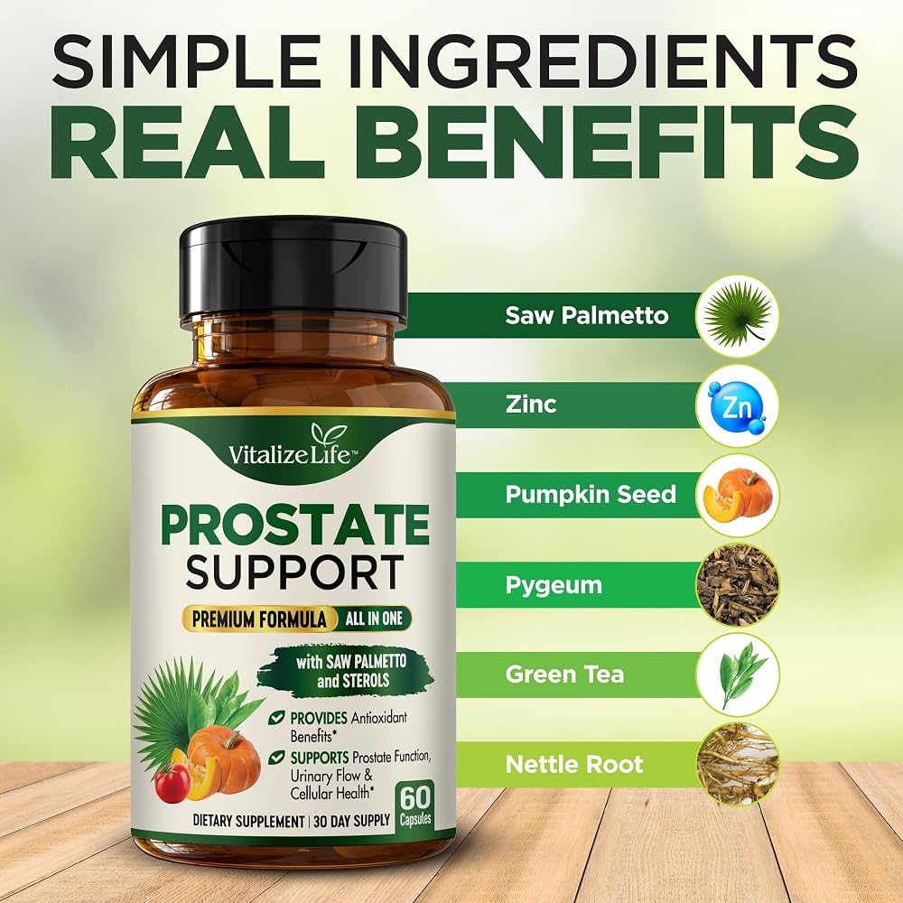Vitalize Life Prostate Health Supplements for Men - 60 Capsules - image 2