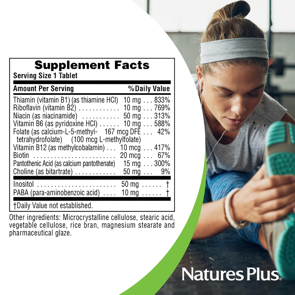 NaturesPlus B-Complex with Rice Bran - 90 Tablets - image 5