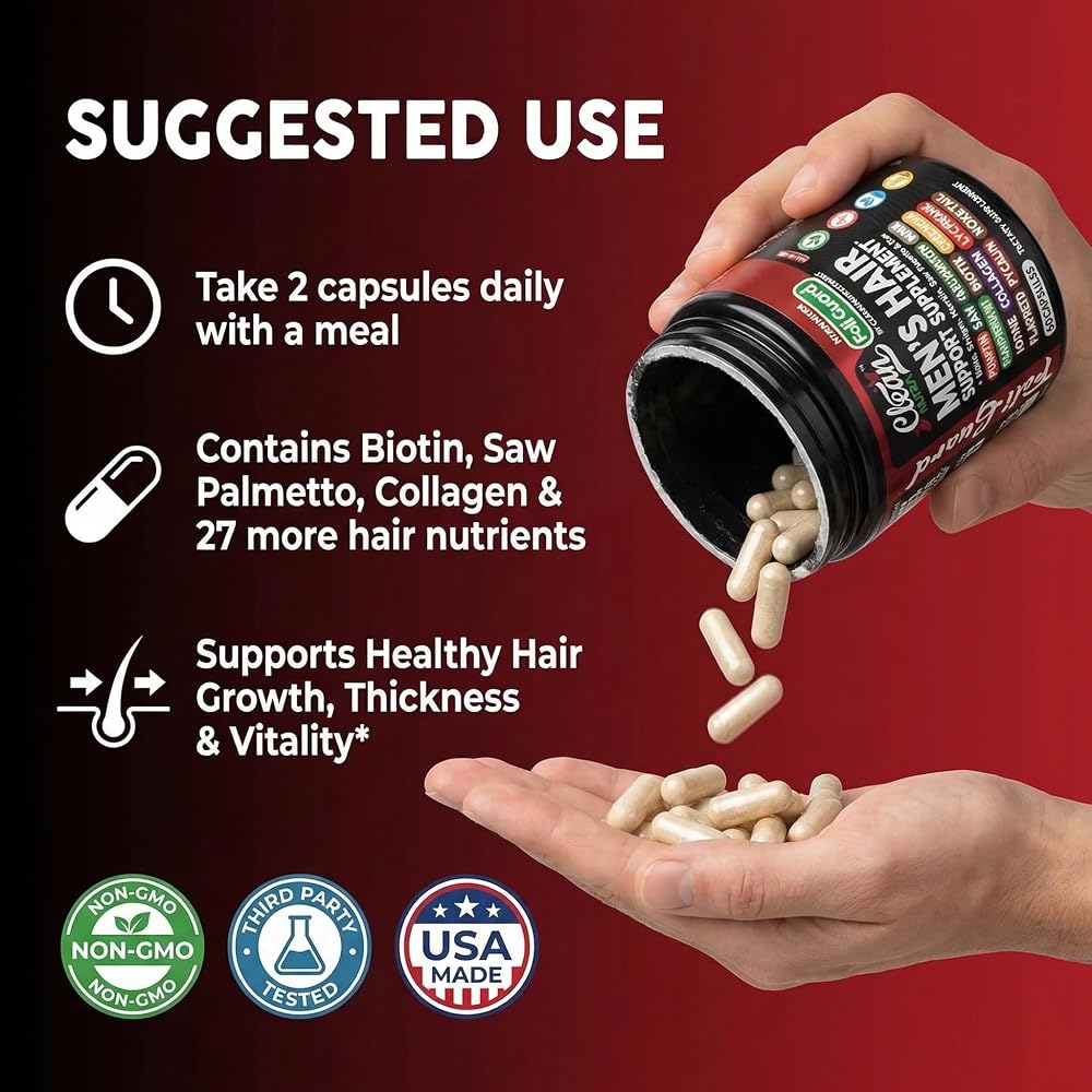 Clean Nutraceuticals Hair Growth Supplement for Men - 60 Capsules - image 6
