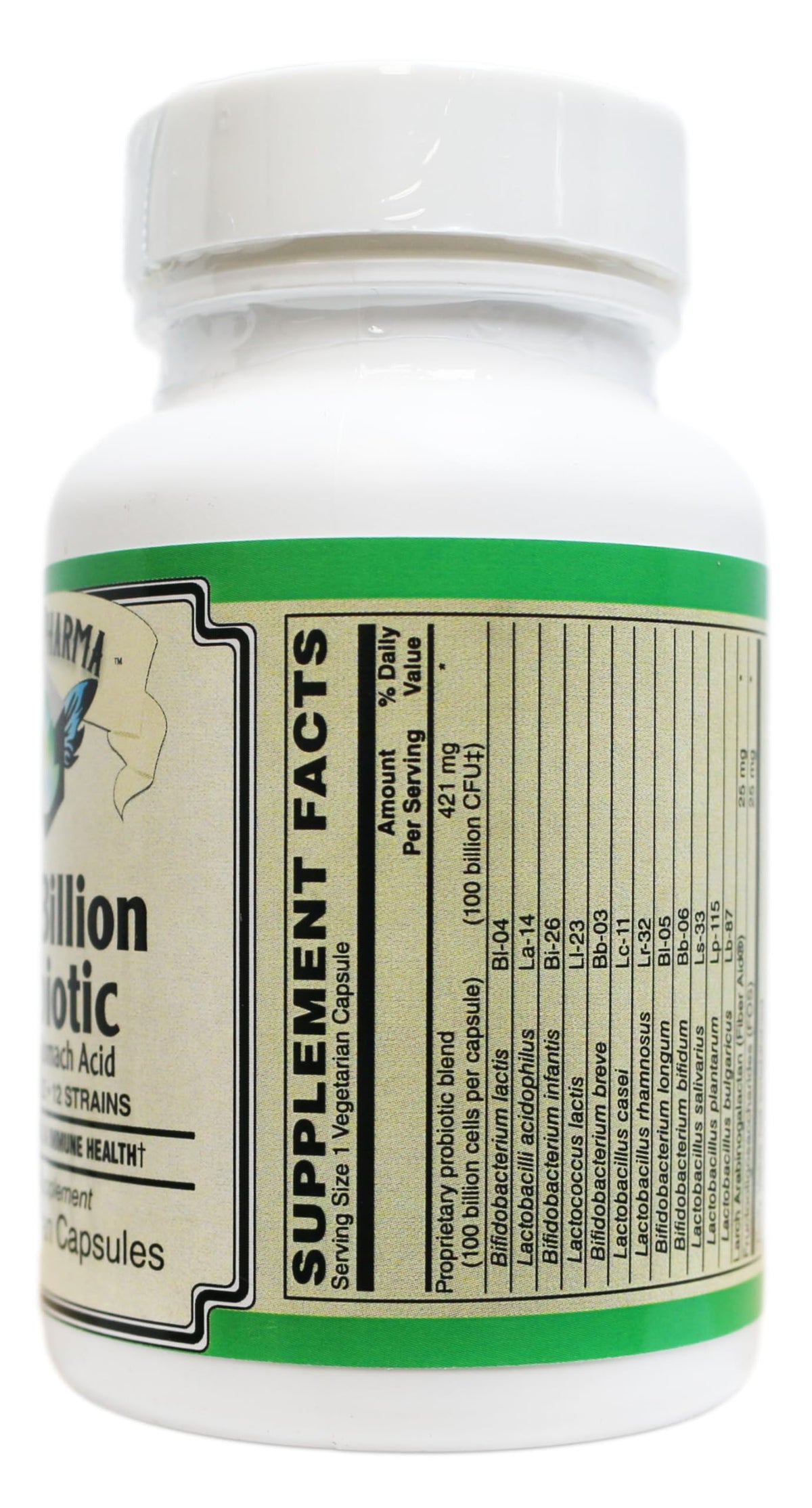 AlchePharma 100 Billion Probiotic 12 Strains with Prebiotics - 30 Capsules - image 3