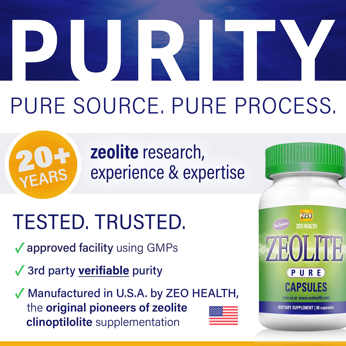Zeo Health Zeolite Pure Capsules Extra Strength - 90 Capsules - image 2
