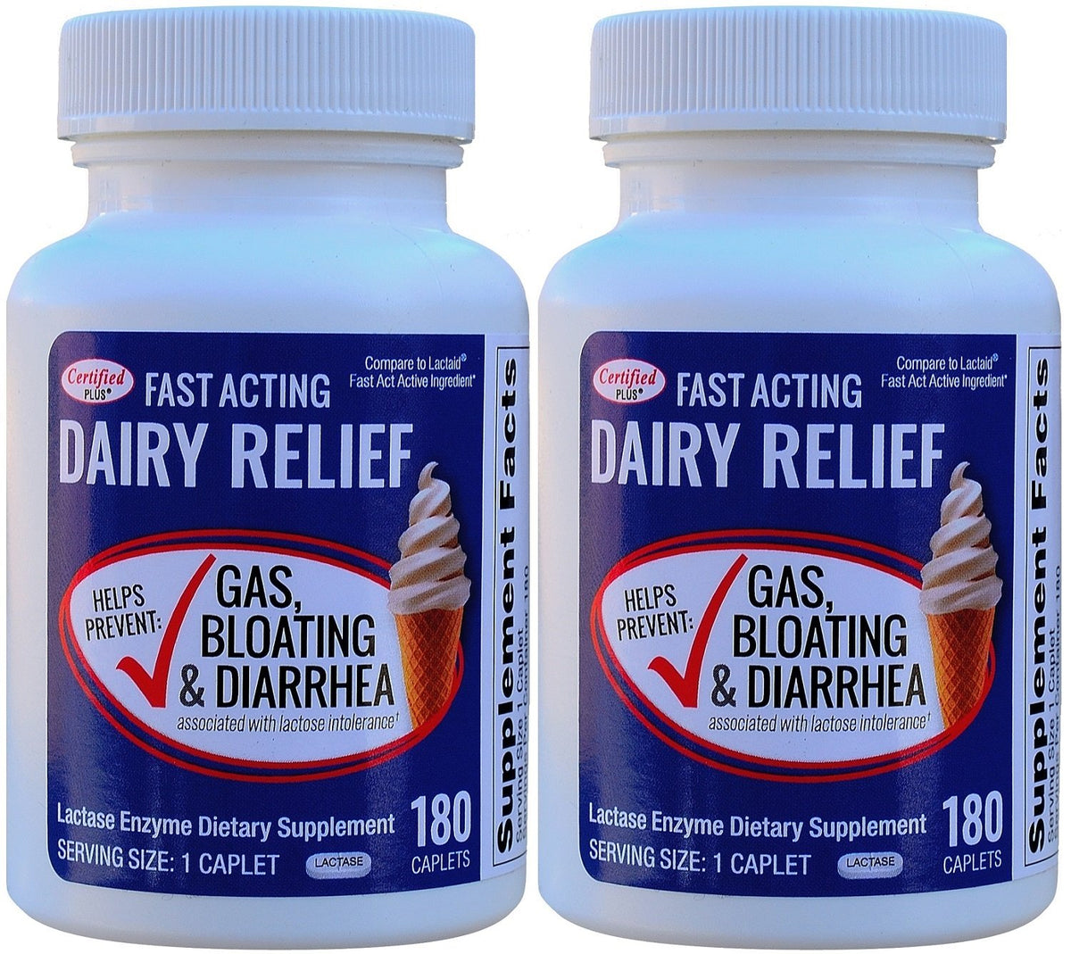 Certified Plus Lactase 9000 FCC Fast Act - 360 Caplets
