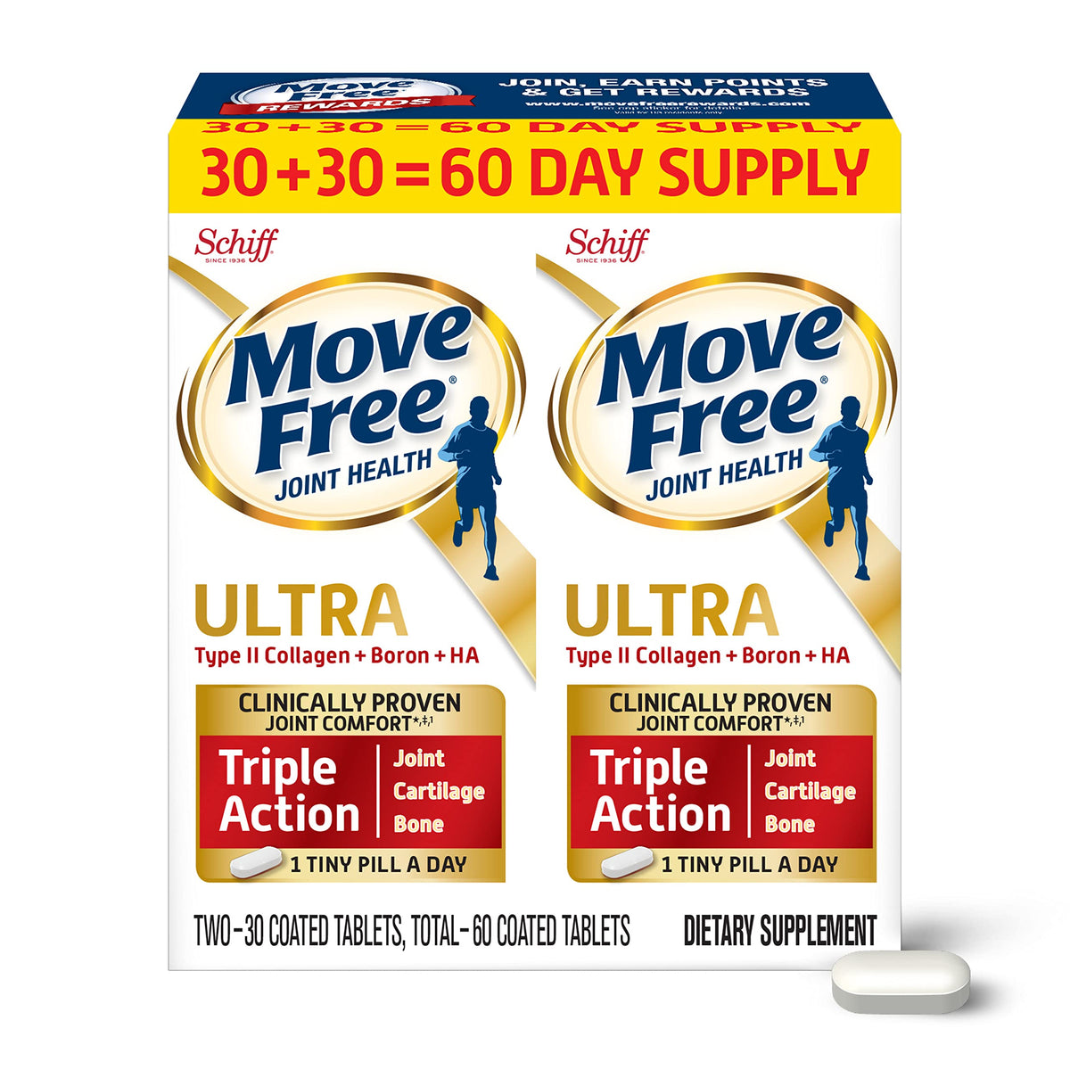 Move Free Ultra Triple Action Joint Support Tablet - 60 Count