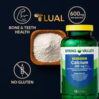LUAL Spring Valley Calcium 600 mg + Vitamin D3 - 120 Softgels - image 5