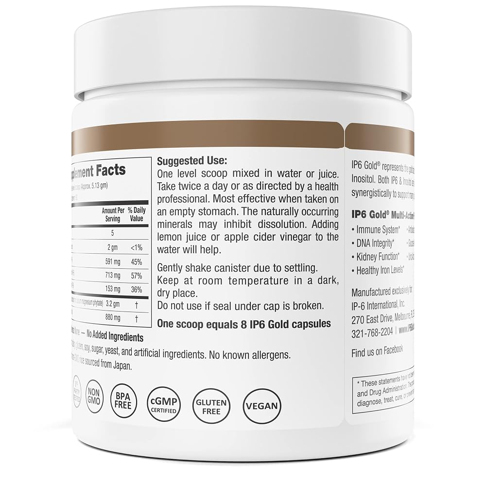 IP6 Gold Inositol Powder with Myo-Inositol - 308 g - image 3