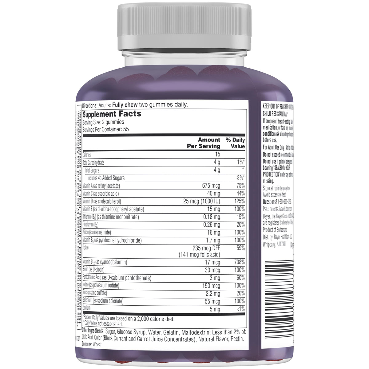 One A Day Men's 50+ Multivitamin Gummies with Brain Support - 110 Count - image 4