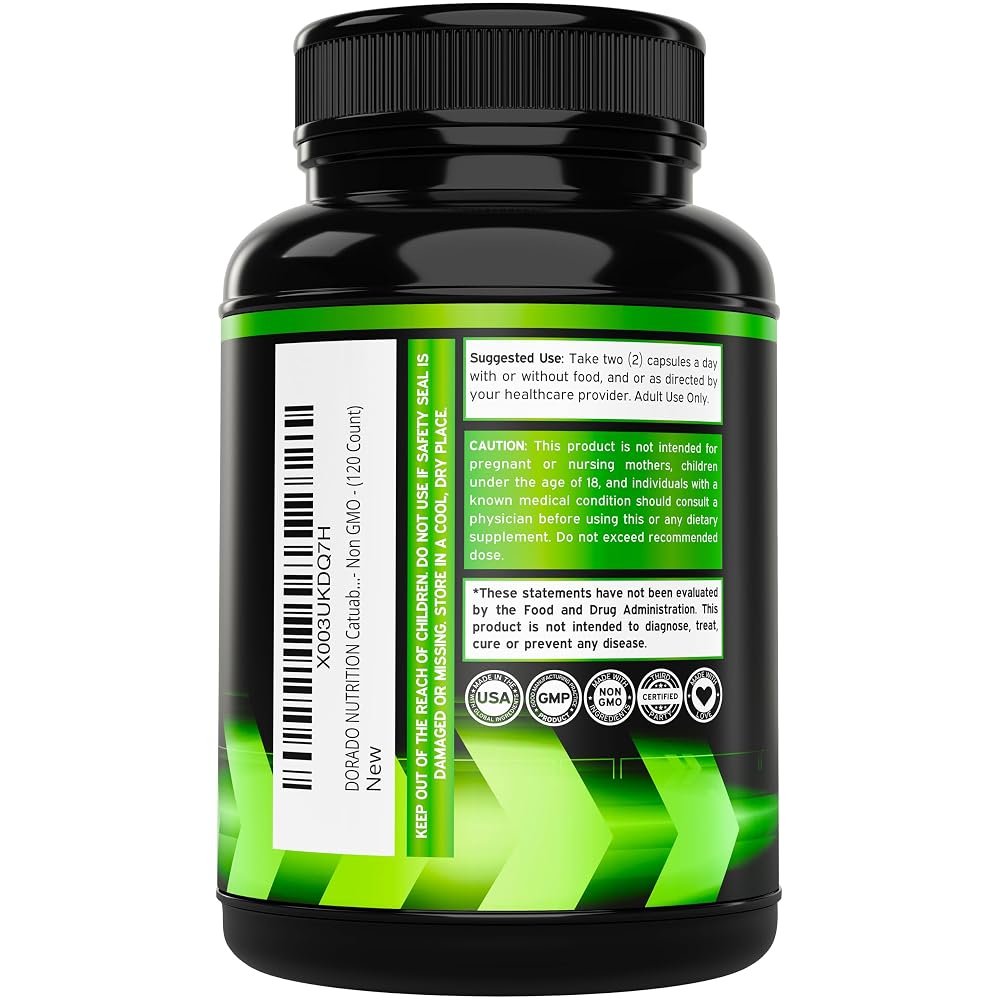 Dorado Nutrition Catuaba Bark Extract 10,000mg - 120 Capsules - image 3