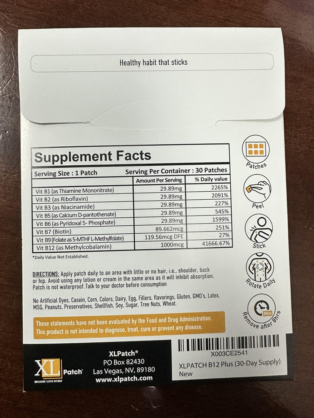 XLPATCH B12 Plus Vitamin Patch - 30-Day Supply - image 2