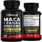 X Gold Health Maca Root & Korean Panax Ginseng Extract - 120 Capsules - image 7