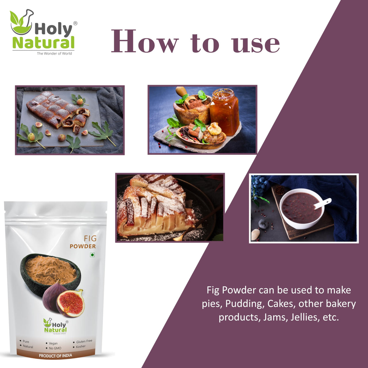 Holy Natural Fig Powder - 200g - image 6