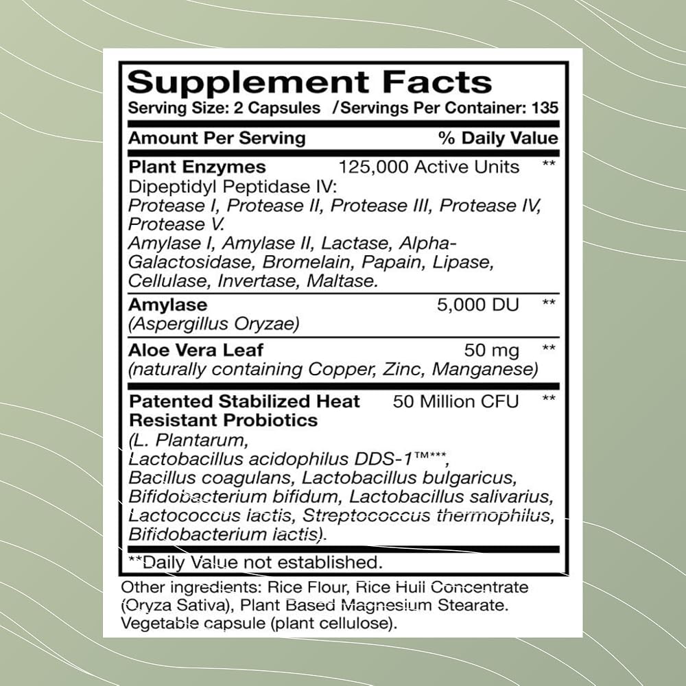 Optimal Health Systems Digest-A-Meal Enzyme Probiotic Blend - 270 Capsules - image 2