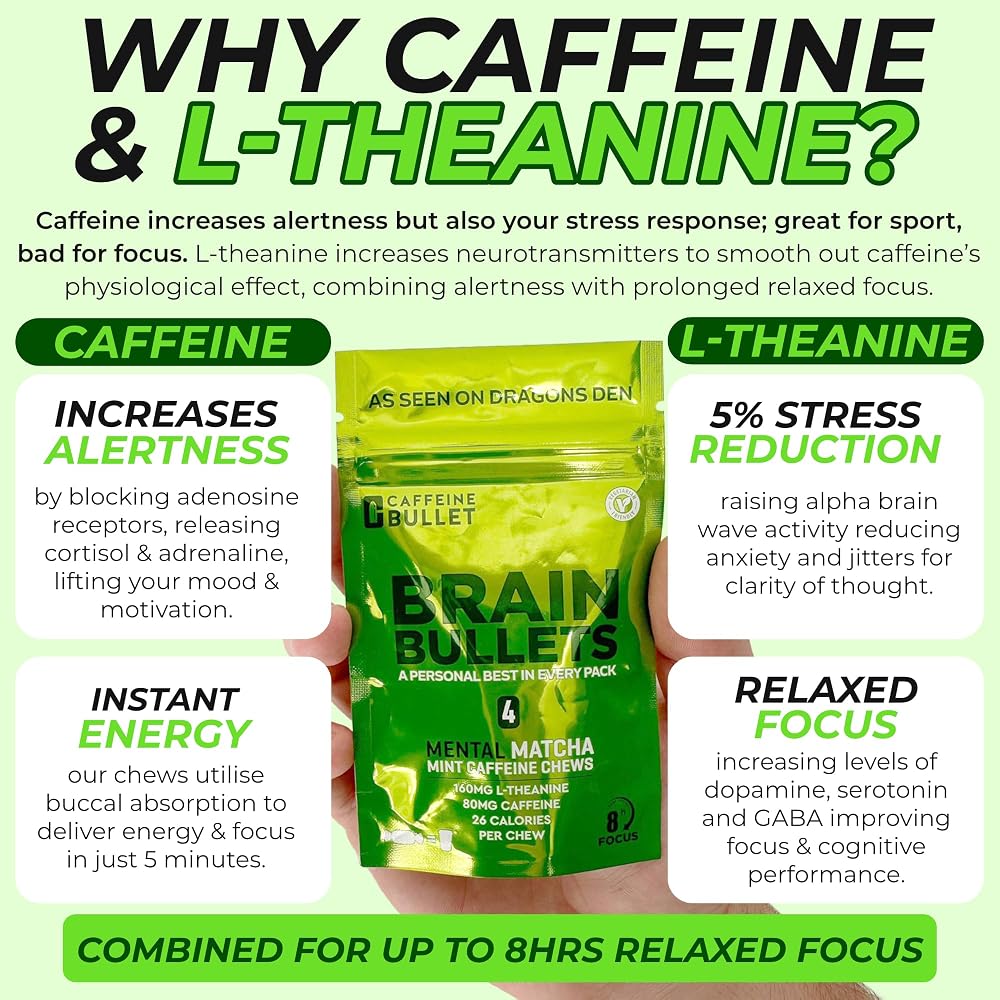 Caffeine Bullet 80mg Caffeine & 160mg L-Theanine Focus Chews - 16 Count - image 4