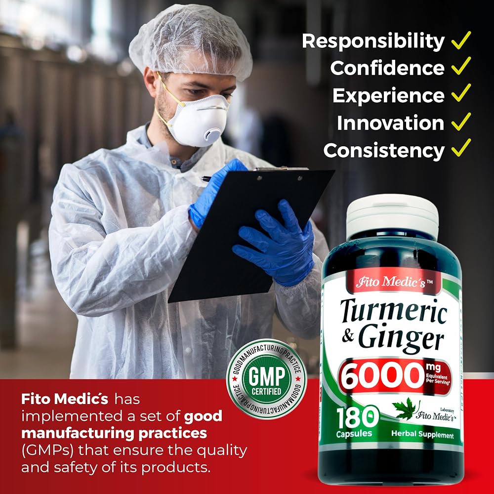FITO MEDIC'S Turmeric and Ginger Supplement - 180 Capsules - image 9