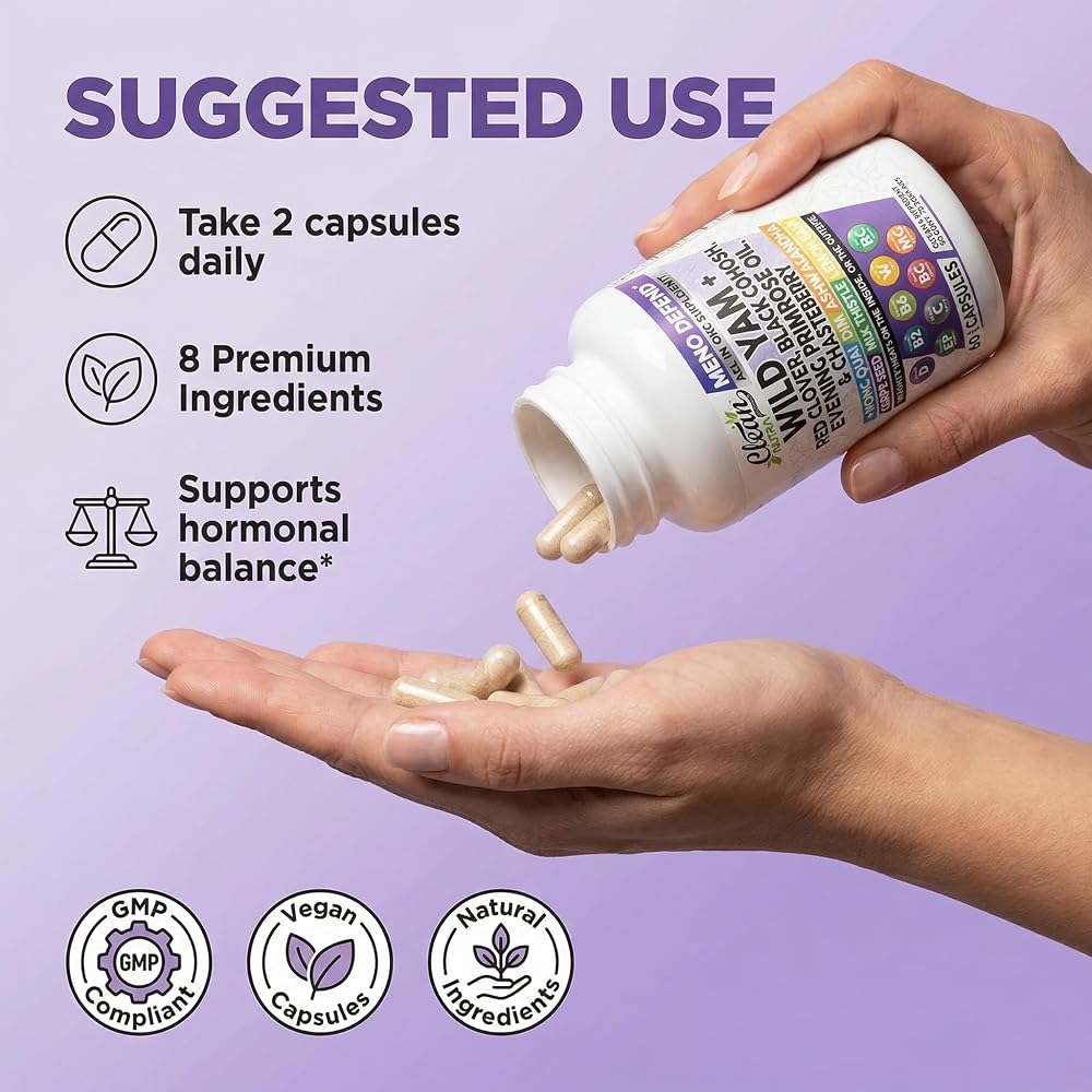 Clean Nutraceuticals Wild Yam Root Hormone Balance Capsules - 60 Count - image 6