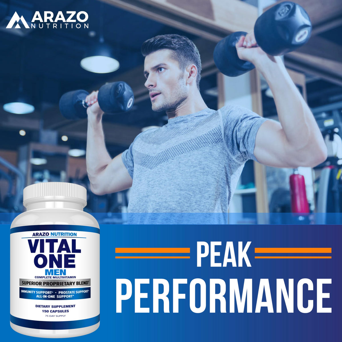 Arazo Nutrition Vital One Multivitamin for Men - 150 Vegetarian Capsules - image 5