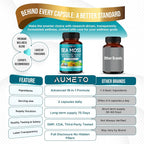 Aumeto Sea Moss Plus 18-in-1 with Black Seed & Bladderwrack - 150 Capsules - image 7