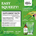 Wild & Organic Goldenseal Tincture - Organic Goldenseal Root Liquid