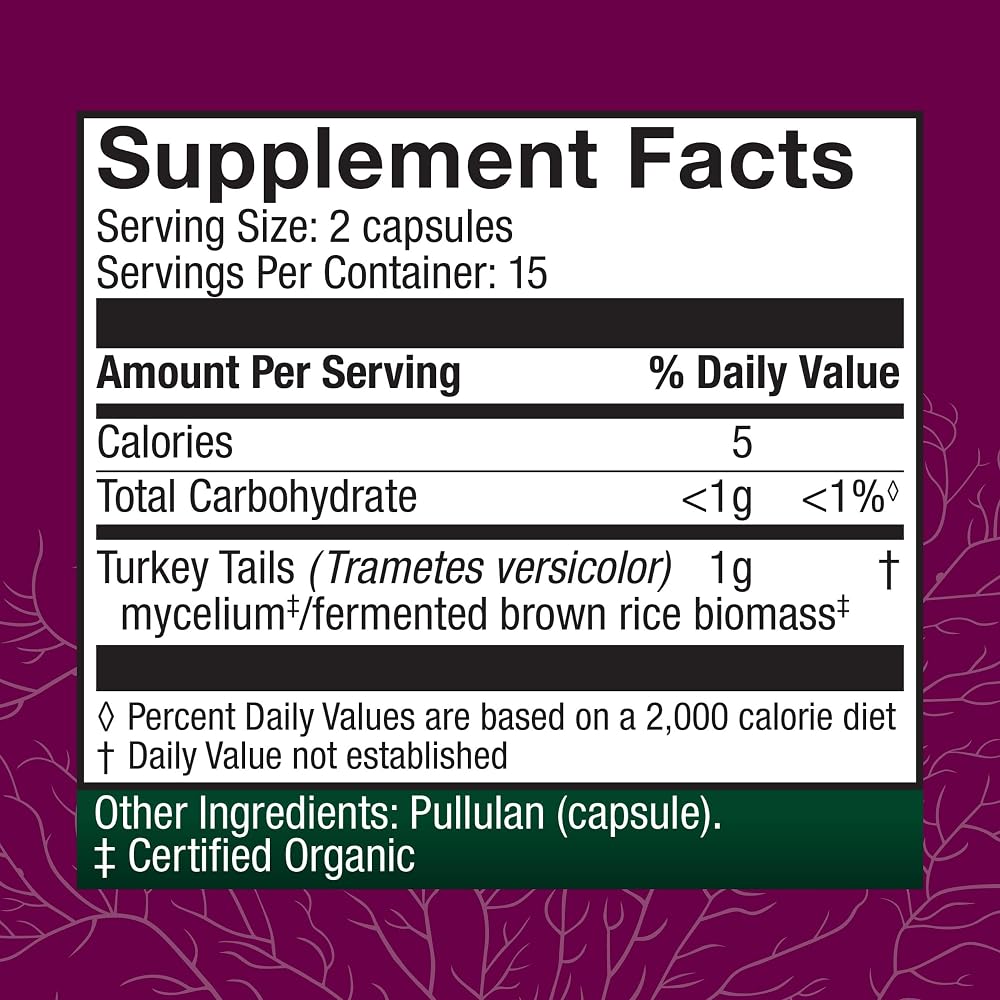 Host Defense Turkey Tail Capsules - Digestive Health & Immune