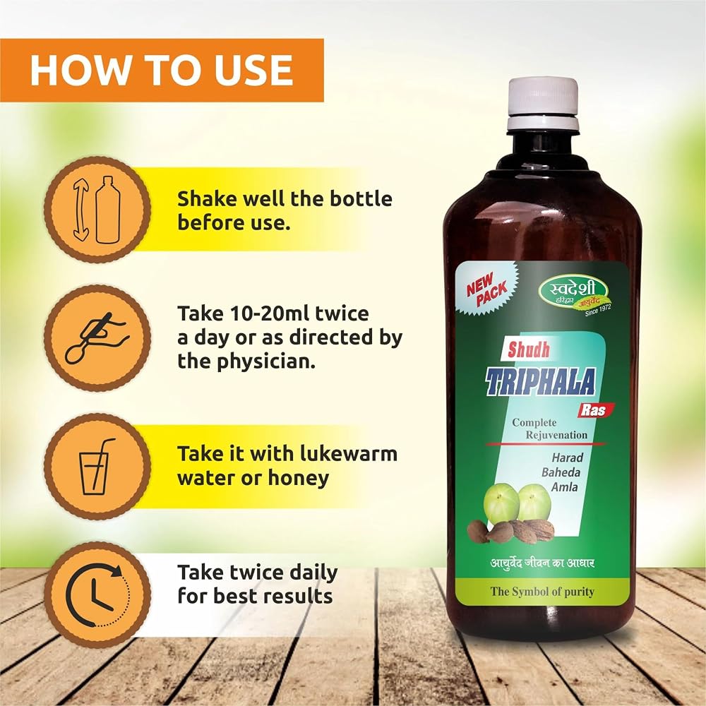 Swadeshi Ayurved Triphala Ras Natural Juice Colon Cleanser - 500 mL - image 6