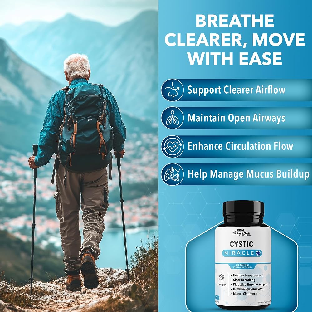 Real Science Nutrition Cystic Miracle Lung Support - 60 Capsules - image 2
