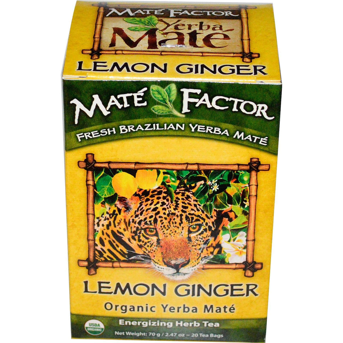 Maté Factor Lemon Ginger Herbal Supplement Powder - 2 Pack