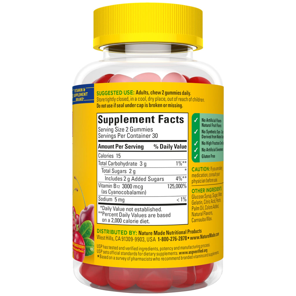 Nature Made Extra Strength Vitamin B12 3000 mcg Gummies - 60 Count - image 9