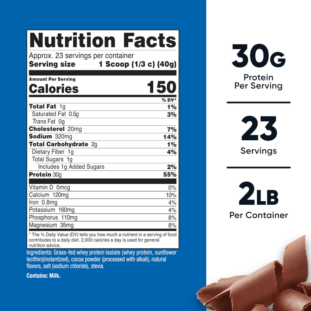 Nutricost Grass-Fed Whey Protein Isolate - Non-GMO