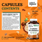 Wild & Organic Immune Mushroom Blend Capsules - 8 Mushroom Complex