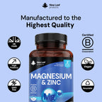 New Leaf Products Magnesium 160mg & Zinc Supplement - 120 Tablets - image 5