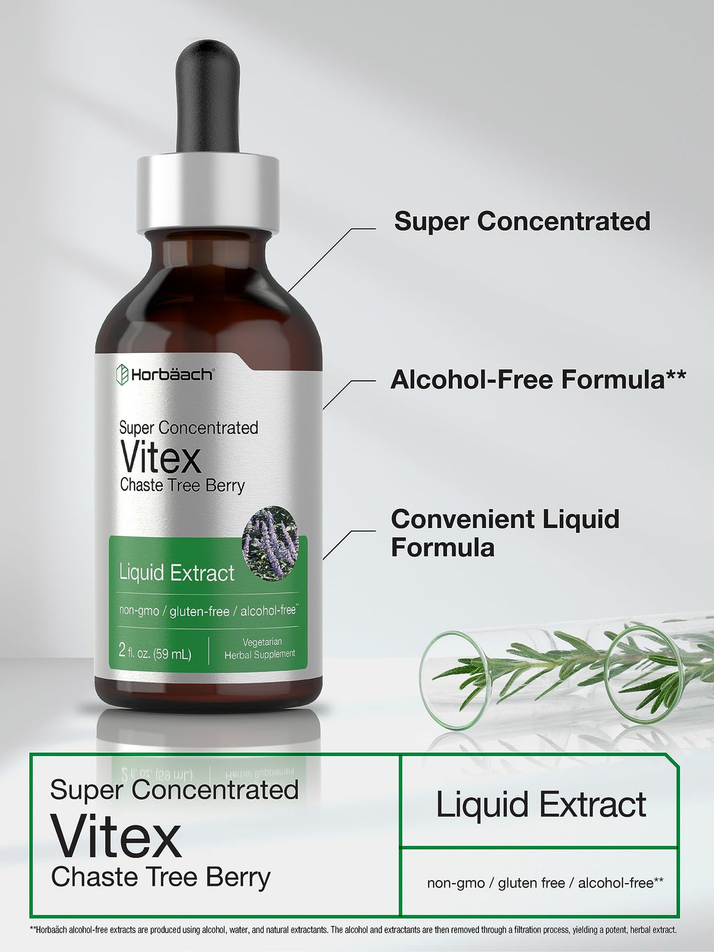 Horbäach Vitex Berry Chasteberry Extract Tincture - 2 fl oz - image 4