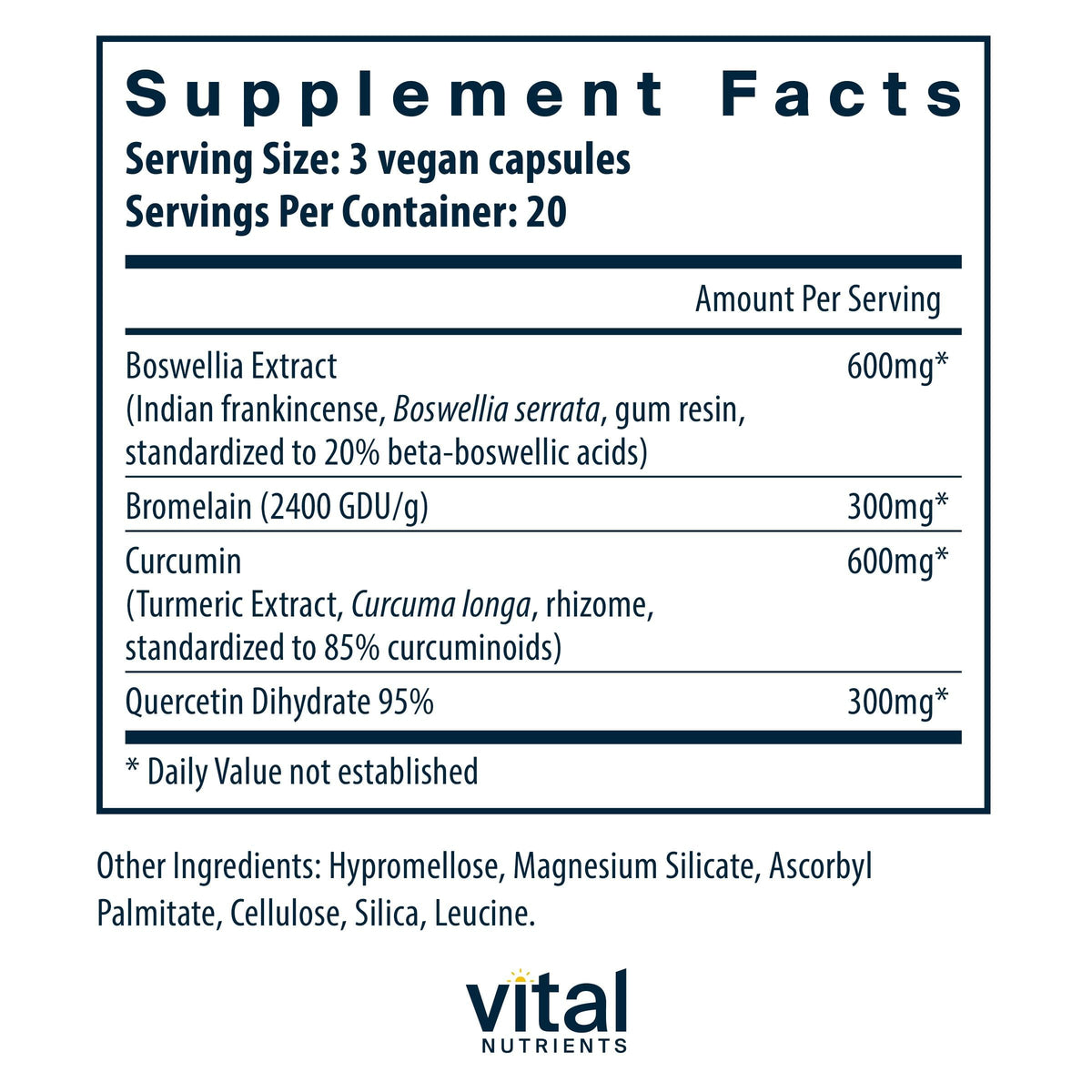 Vital Nutrients BCQ, Vegan