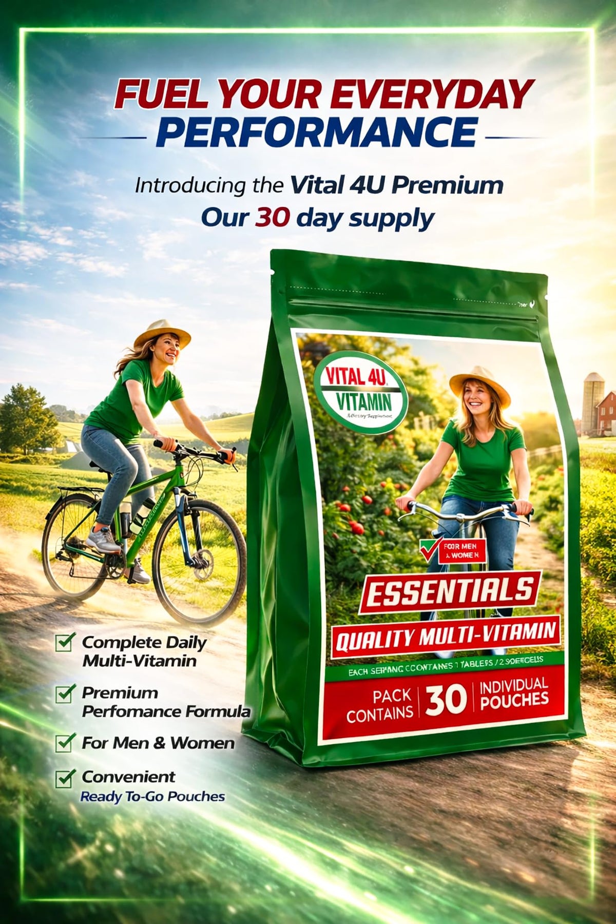 VITAL 4U Daily Multivitamin Packs for Men and Women - 30 Servings - image 3